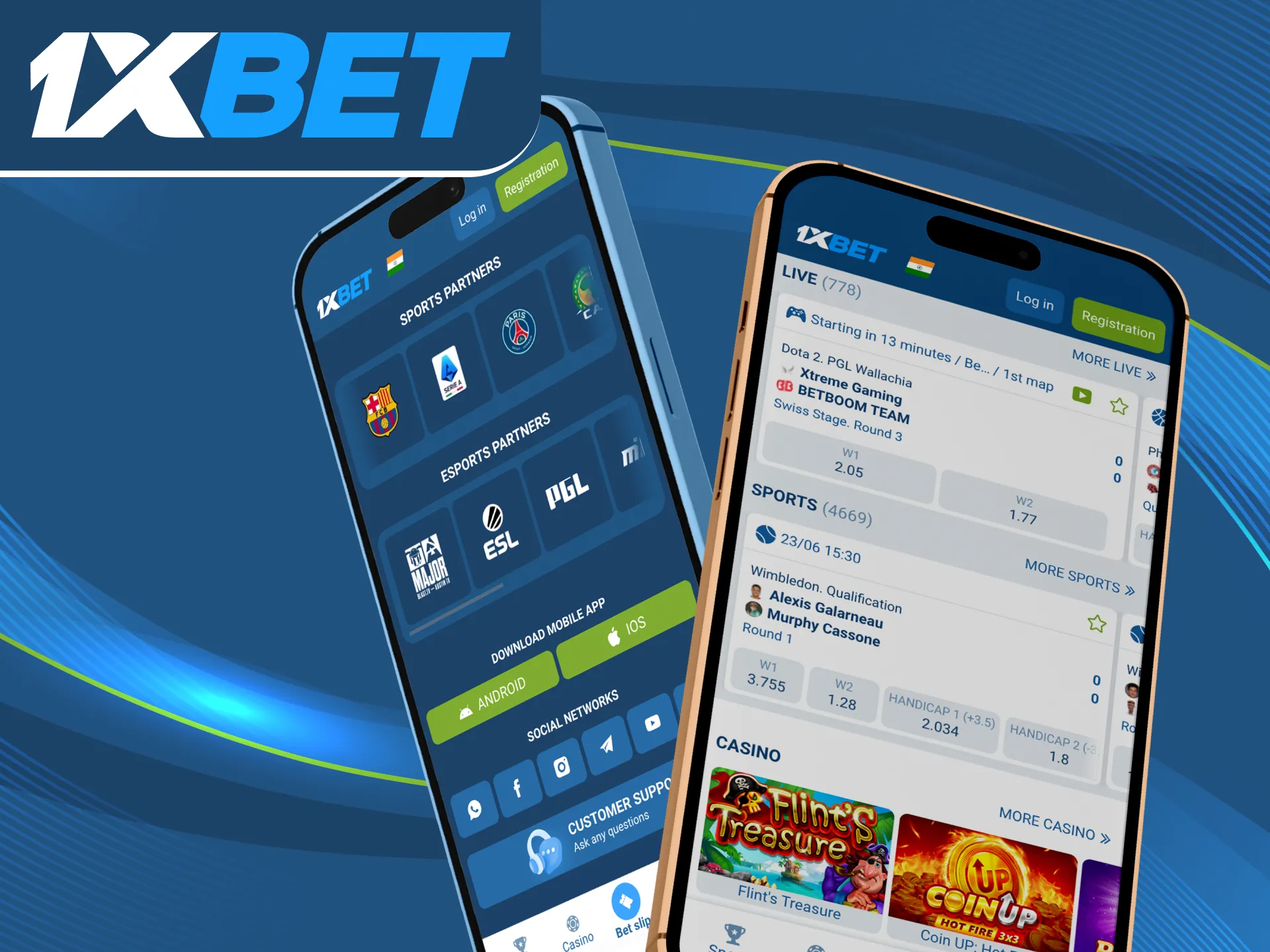 Instructions on how to update the 1xbet online casino app for your phone.