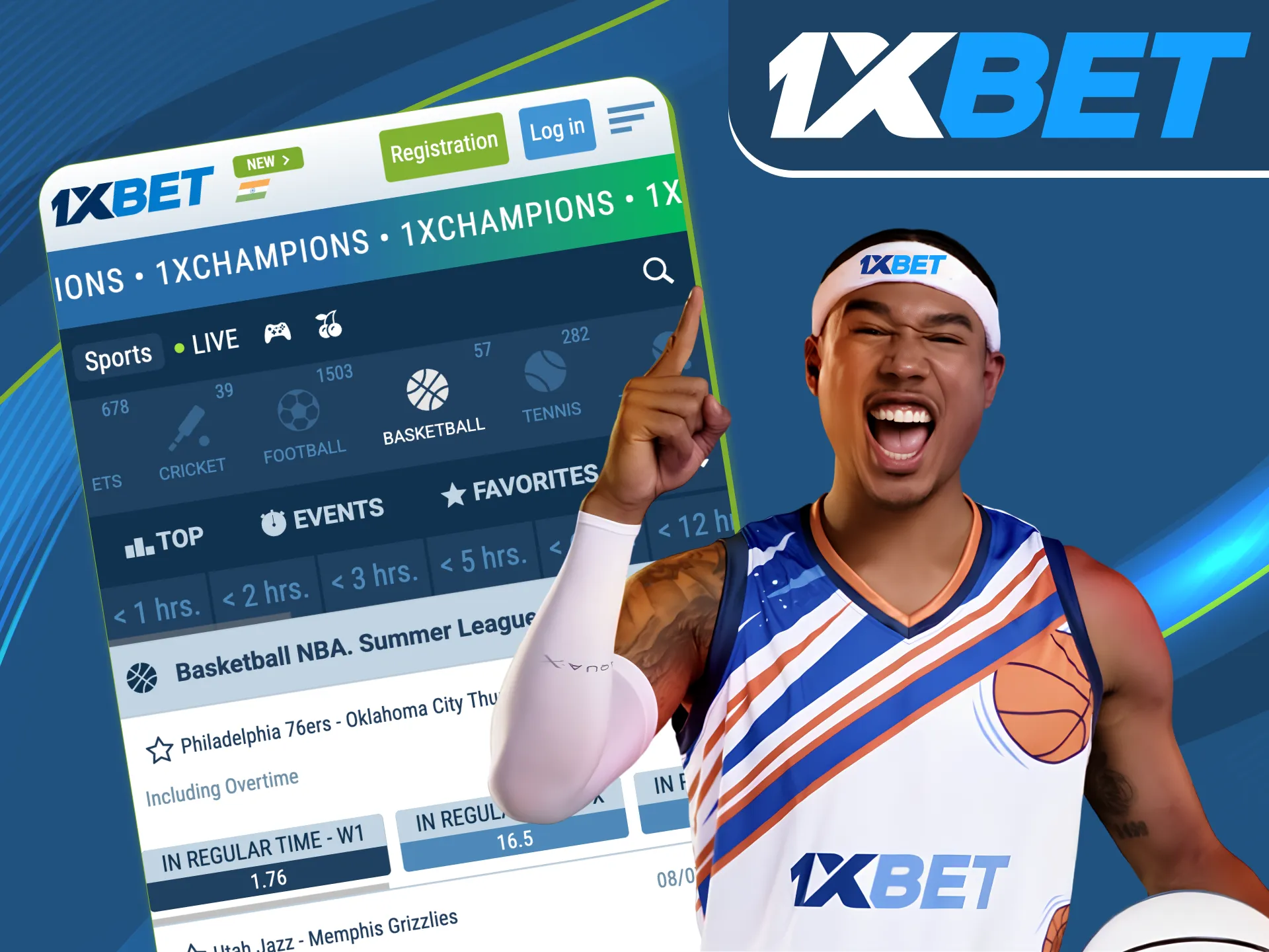 Join Chris Newsome in winning with 1xBet today.